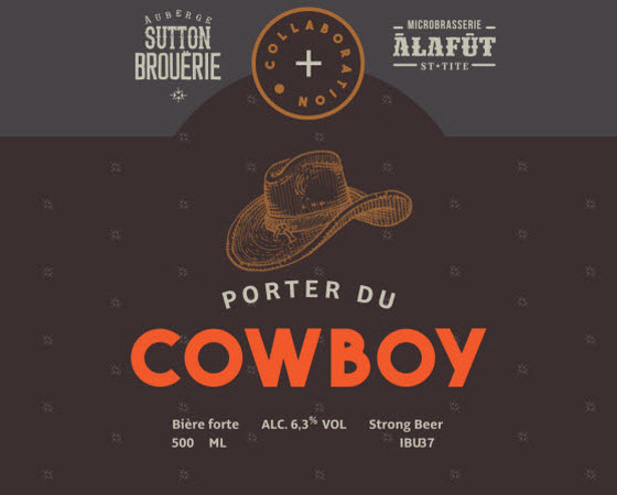 Porter du Cowboy - Microbrewery beer | Porter beer | Auberge Sutton Brouërie